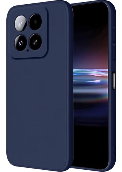 Xiaomi Mi 14T Pro Kılıf Nano Içi Kadife Silikon - Lacivert Bstmy