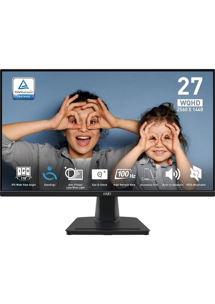 Msı 27 Pro MP275Q 2560X1440 (Wqhd) 16:9 Flat IPS