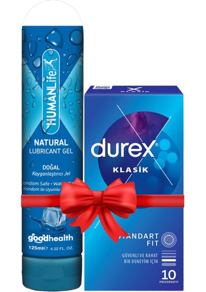 Klasik Prezervatif 10'lu + Humanlife Doğal Jel Lubricant 125 ml