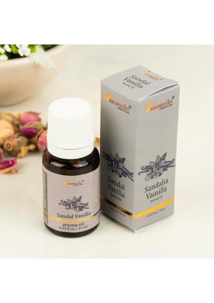 Sandal Vanilya Aromatik Yağ Difüzör ve Buhurdanlık Kokusu 10 ml
