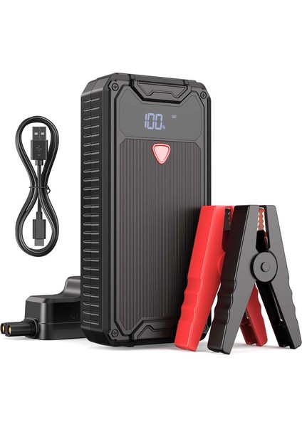 Jump Starter Powerban, 4000A, 26800MAH, 10W USB Hızlı Şarj, LED Işıklı