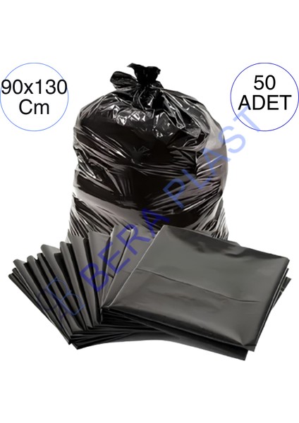 Ysk Plastik 90X130 cm Siyah Gübür ve Bahçe Atık Çöp Torbası – Dökme, Kalın, Yırtılmaz, Büyük Boy Poşet