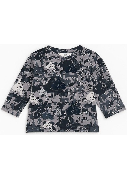 Erkek Çocuk %100 Pamuk Metrajlı Uzun Kollu Tişört - Siyah(3-4 Yaş 8-9 Yaş) fiyatları