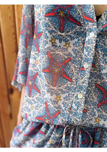 Tasarım V Yaka Şifon Kimono Gömlek Kadın Çok Renkli indirimleri