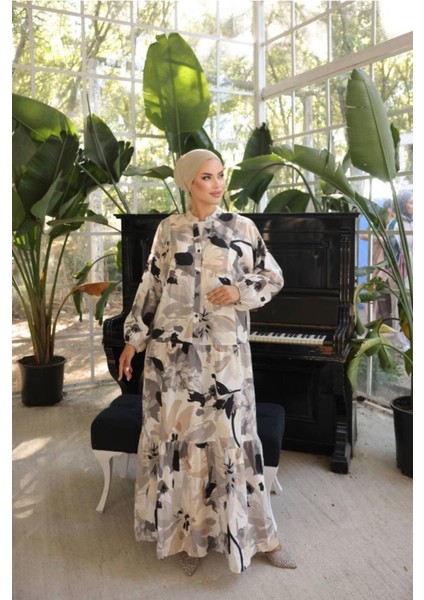 Kadın Etnik Desenli Modal Kumaş Tesettür Elbise fiyatları