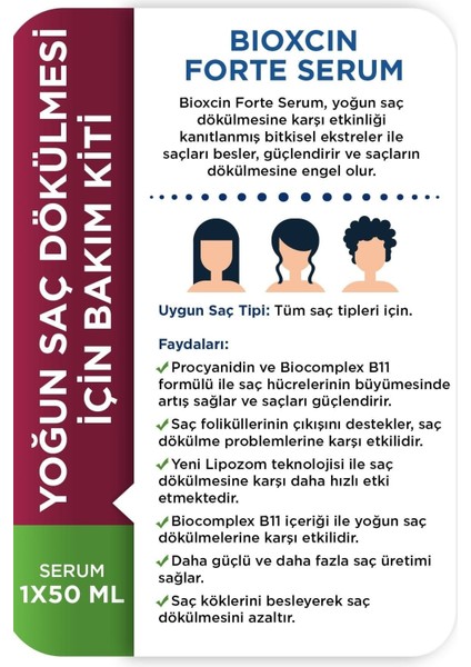 Bioxcin Forte Saç Bakım Kiti Yoğun
