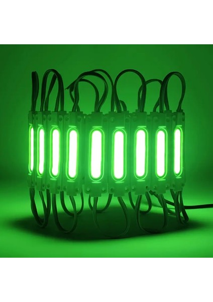 20 Adet 5 Watt Yeşil Işık IP65 Modül Led, 10 Adet Magnetli, Çok Kaliteli Yeşil Işık Modül LED