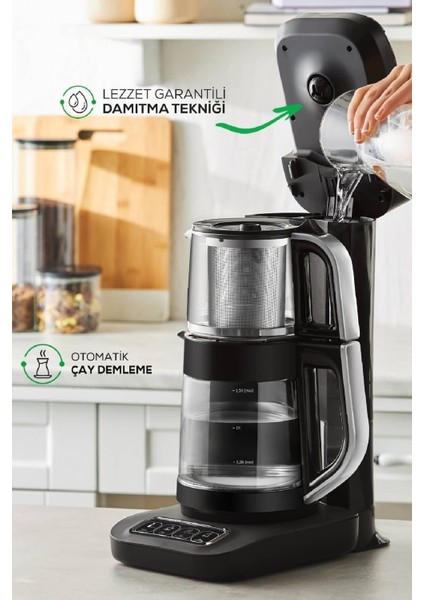 Robotea Pro Connect 4 In 1 Konuşan Cam Çay Makinesi Silver indirimleri