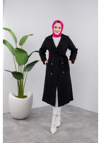 Kadın Kuşaklı Kaşe Kaban fiyatları