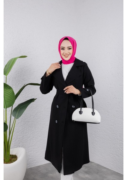 Kadın Kuşaklı Kaşe Kaban indirimleri