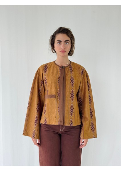 Panço Hafif Ceket Kadın Camel