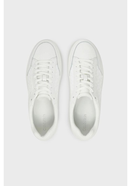 Deri Monogram Logo Baskılı Sneaker Ayakkabı HM0HM018990K4 Erkek Ayakkabı HM0HM01899 0k4 modelleri