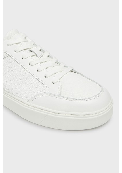 Deri Monogram Logo Baskılı Sneaker Ayakkabı HM0HM018990K4 Erkek Ayakkabı HM0HM01899 0k4 indirimleri