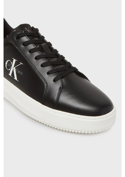 Logolu Deri Sneaker Ayakkabı YM0YM013170GJ Erkek Ayakkabı YM0YM01317 0gj indirimleri