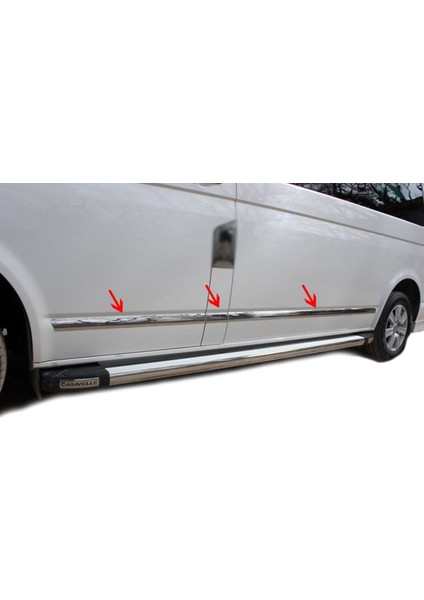 Vw Volkswagen Transporter T6 Uyumlu Uzun Şasi Yan Kapı Çıtası 7 Parça 2015 ve Sonrası Paslanmaz Krom fiyatları