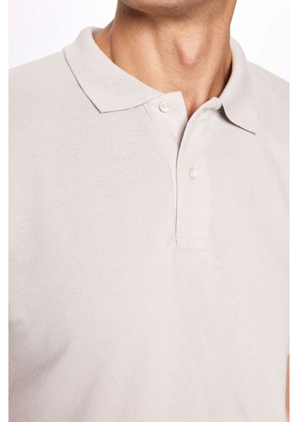 Erkek Regular Fit Klasik Kesim %100 Pamuk Düz Pike Gri Polo Yaka Tişört modelleri