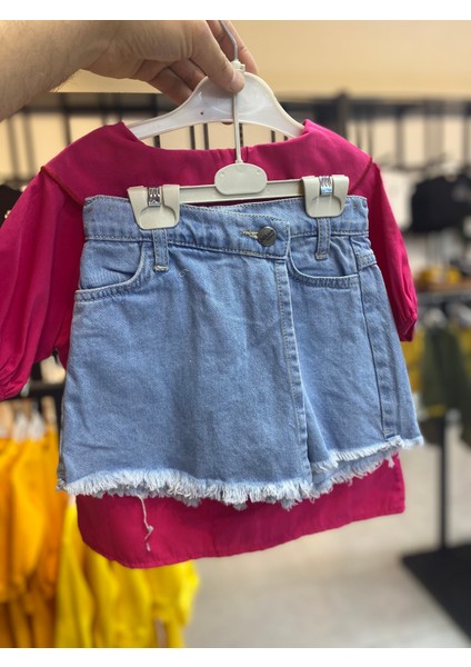 Kot Şort Etekli Kız Takım indirimleri