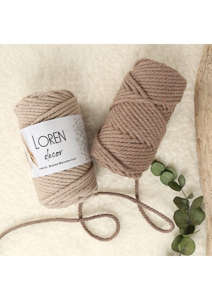 Loren Decor 3 Büküm Makrome Ipi Siyah - L006