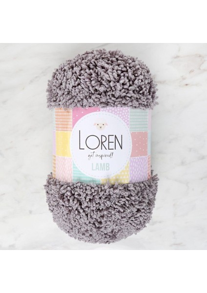 Loren Lamb Gri El Örgü Ipi - R025
