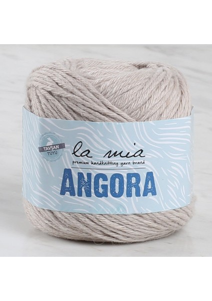 La Mia Angora 50GR. Bej El Örgü Ipi - L003 - 34218