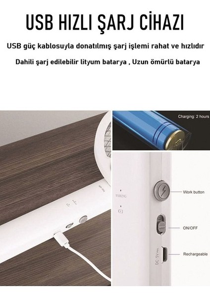 Katlanır USB Şarjlı Uv Işıklı Elektrikli Sivrisinek Öldürücü Raket Sinek Öldürücü