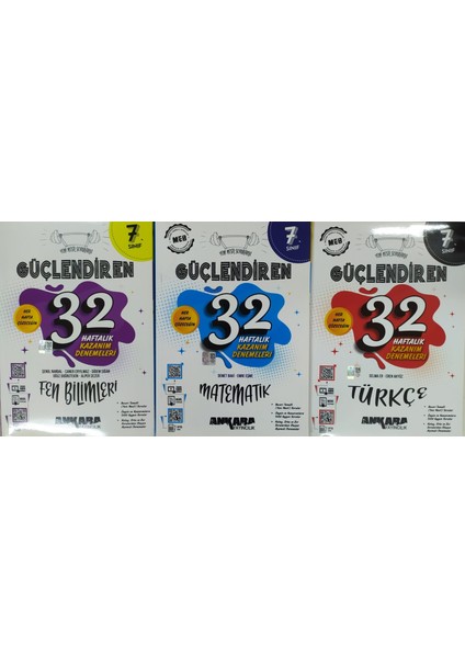 Yayıncılık 7.sınıf Güçlendiren 32 Haftalık Türkçe+Matematik + Fen Kazanım Denemleri
