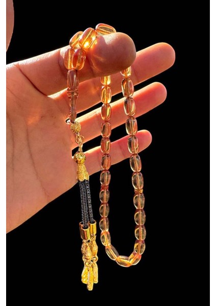 Sertifikalı Usta Işçilikli Zar Ateş Kehribar Tesbih Ahşap Kutulu Hediyelik Tespih fırsatları