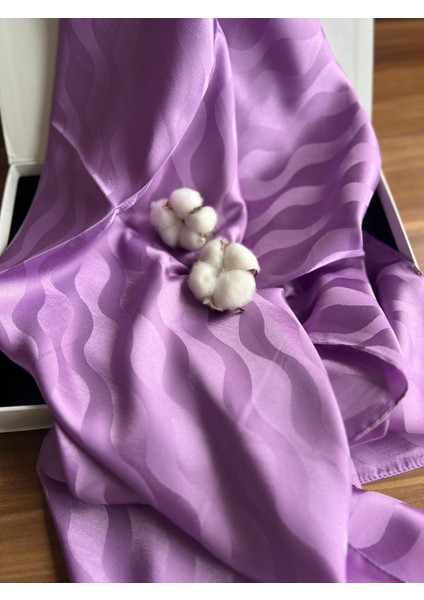 Vavscarfs Su Yolu Pamuk Jakar Şal Eflatun modelleri