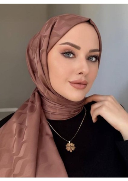 Vavscarfs Su Yolu Pamuk Jakar Şal Çikolata