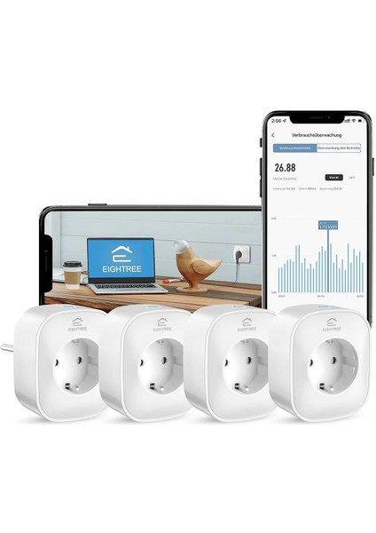 Wi-Fi Akıllı Priz, 16A, Alexa ve Google Home Uyumlu