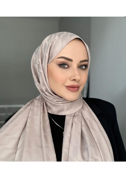 Vavscarfs Su Yolu Pamuk Jakar Şal Pudra