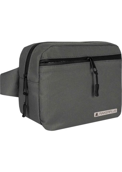 Gri Unisex Minimal 21X15X5 cm Bel ve Göğüs Çantası