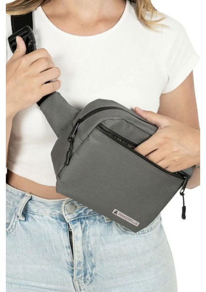 Gri Unisex Minimal 21X15X5 cm Bel ve Göğüs Çantası indirimleri