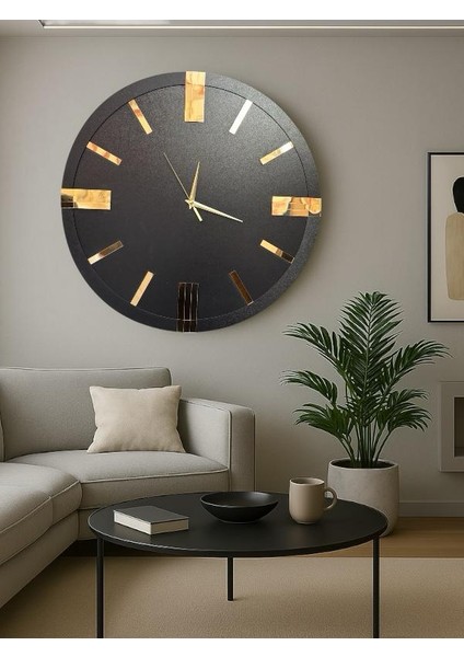 Dekoratif Ahşap Duvar Saati Lüks Duvar Dekoru Sessiz Mekanizma Modern Saat Ahşap Saat Wall Clock