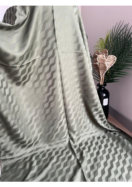 Vavscarfs Su Yolu Pamuk Jakar Şal Haki