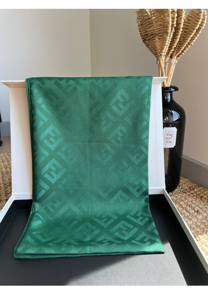 Vavscarfs F Desen Jakar Eşarp Zümrüt Yeşili