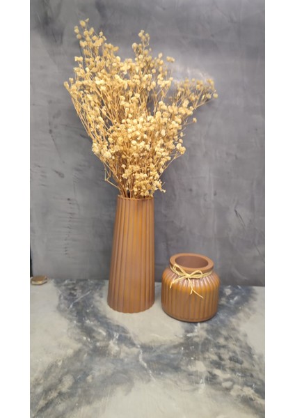 Iskandinav Çizgili 2' Li Dekoratif Vazo Takımı indirimleri