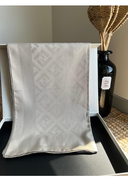 Vavscarfs F Desen Jakar Eşarp Ekru