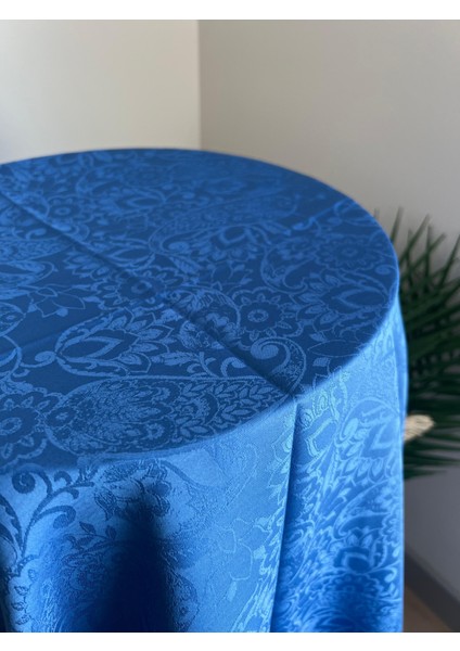 Vavscarfs Sarmaşık Etnik Desen Pamuk Jakar Şal Indigo