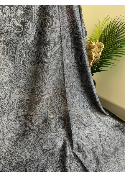 Vavscarfs Hint Desen Pamuk Soft Şal Siyah-Beyaz