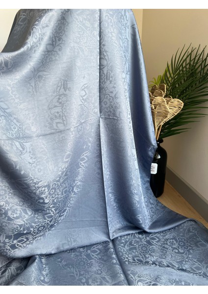 Vavscarfs Sarmaşık Etnik Desen Pamuk Jakar Şal Koyu Gri