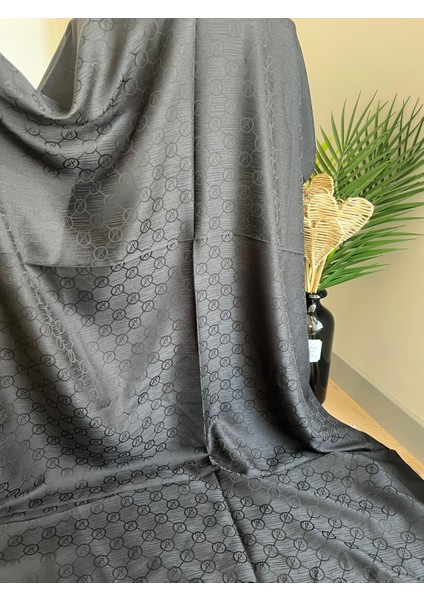 Vavscarfs Vs Desen Pamuk Jakar Şal Siyah