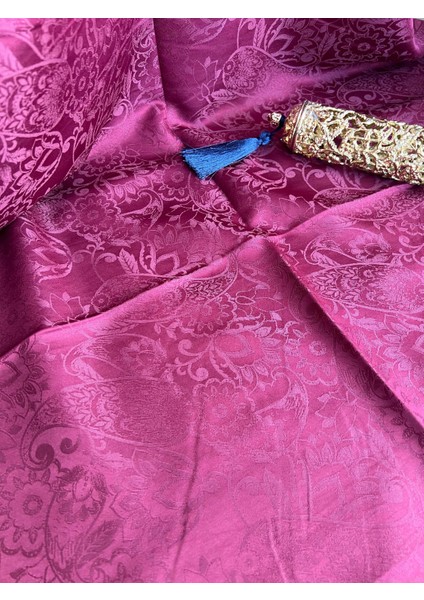 Vavscarfs Sarmaşık Etnik Desen Pamuk Jakar Şal Bordo