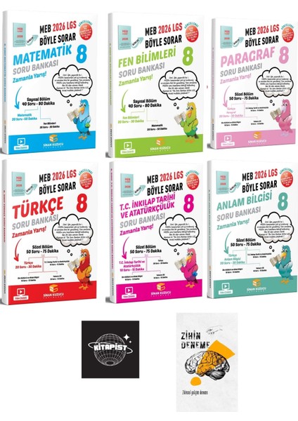 Sinan Kuzucu 2026 Lgs Tüm Dersler+Paragraf+Anlam Bilgisi Soru Bankası Set+Zihin DENEME-K15