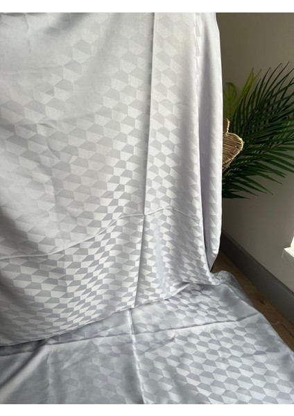 Vavscarfs Koza Desen Pamuk Jakar Şal Açık Gri fiyatları