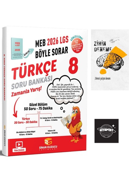 Sinan Kuzucu 2026 Meb Böyle Sorar Lgs Türkçe Soru Bankası +Zihin DENEME-K210
