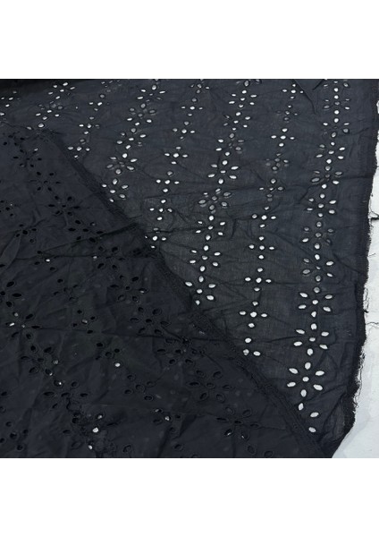 “gece Bahçesi” Siyah Fisto Kumaş %100 Pamuk