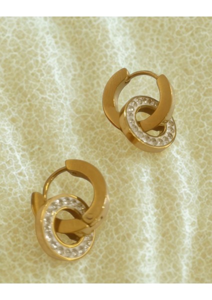 Sallantılı Lüks Tuğra Figürlü Gösterişli Küpe