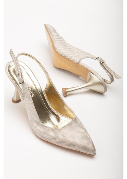 Suins Flare Kadın Simli Topuklu Abiye Ayakkabı modelleri