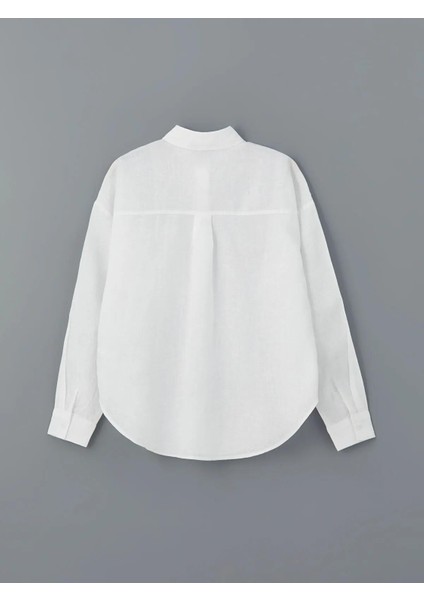 Xsıde Oversize %100 Keten Kadın Gömlek (S5) fırsatları